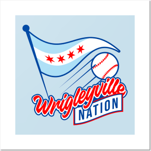 Wrigleyville Nation Flag Logo Posters and Art